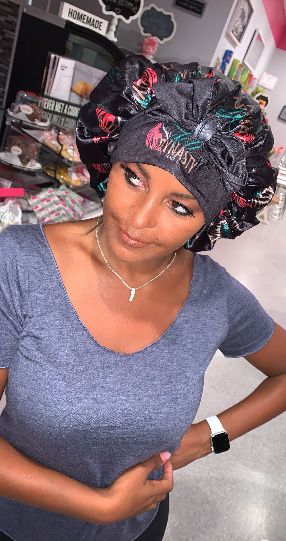 DYNASTY SILK BOW BONNET