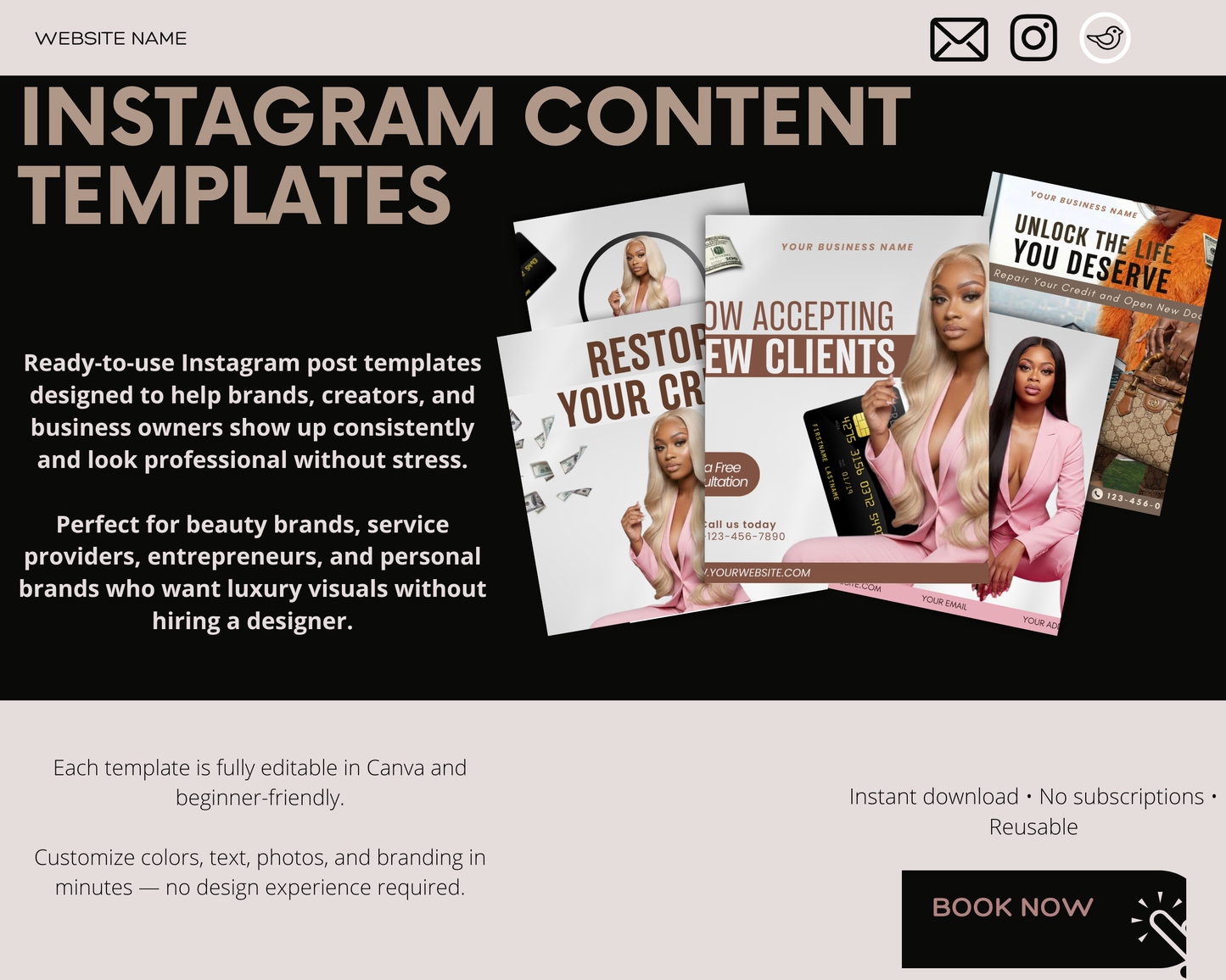 PRE MADE INSTAGRAM POSTS